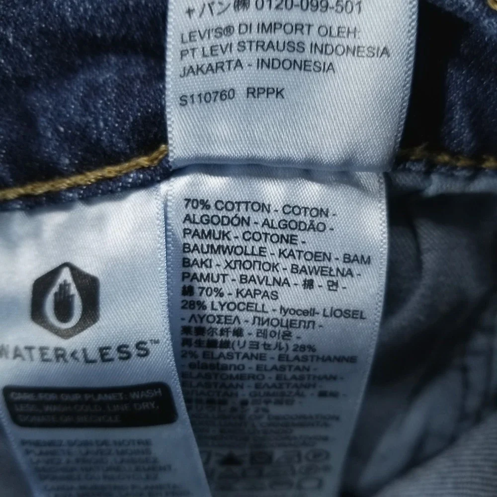 Levis 511‎ Jeans Mens 29x30 Blue Slim Straight Low Rise Medium Wash Stretch